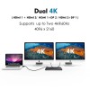 Universal USB-C Laptop Docking Station | Dual 5K/4K Monitors, 65W