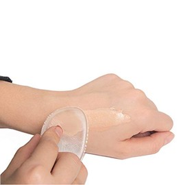 AKOAK 2 Esponjas de Maquillaje de Silicona Transparentes, Aplicador Facial Y Esponja para Difuminar Maquillaje, Ideales para Aplicar Base Líquida, Crema Cc, Corrector, Prebase Y Crema Bb.