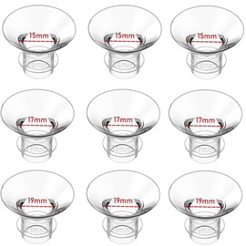 Flange Inserts 9PCS 15/17/19mm*3 Compatible with Momcozy S9/S9pro/S10/S12/S12pro/Spectra/Medela/TSRETE 24mm Breast Pump Shields/Flanges,Reduce 24mm Tunnel Down to Correct Size