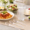 100 Count Clear Plastic Spoons Disposable Heavy Duty Cutlery Set