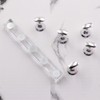 HUATEEN Nail Stuff,2 Pack Silver Magnetic Nail Stand Display with