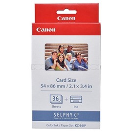 Canon 7739A001AH KC-36IP photo paper inkjet 54x86mm 36 sheets of 10-pack with color ink cartridge