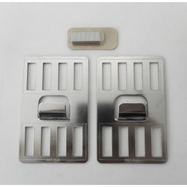 P-8Sh Wall Beauty Staple Mount Wall Hook Fixing Hardware for Plasterboard P-8 Silver Invisible Trace Set of 2