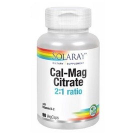 Cal-Mag Citrate 90 Caps 400 IU by Solaray