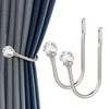Curtain Holdbacks, 2pcs Curtain Tiebacks Hooks for Drapes with Clear