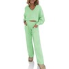 Fiosew Womens 2 Piece Sweat Set Sweatsuits V Neck Sweatshirt
