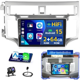 HiFi [64G] Android 15 Car Stereo for 2005-2010 Toyota Avalon Radio,Hikity 9 Inch Touch Screen Radio with Wireless Apple CarPlay Android Auto Bluetooth FM/EQ GPS/5G WiFi Mirror Link/SWC/Backup Cam+Mic