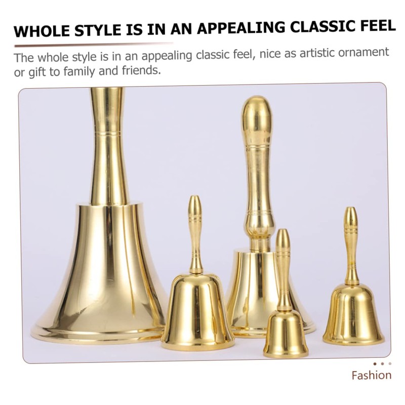 DOITOOL Christmas Handbell Vintage Brass Service Bell for Restaurant Party
