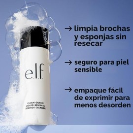 e.l.f. Cosmetics Clean Queen Limpiador Líquido para Brochas y Esponjas