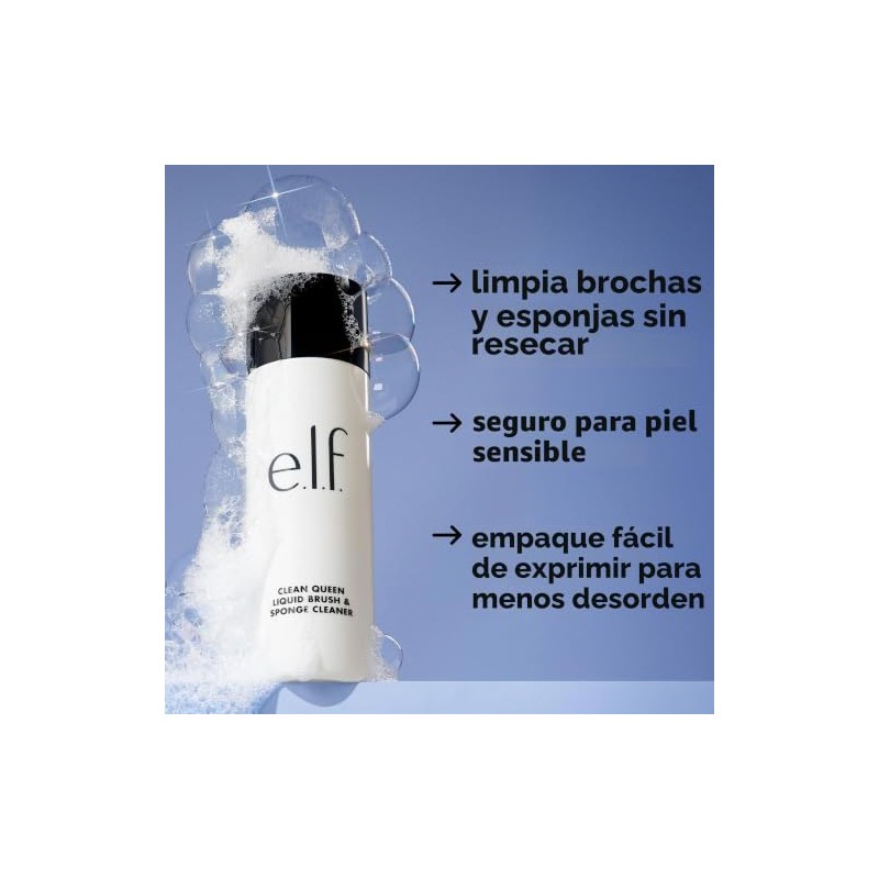 e.l.f. Cosmetics Clean Queen Limpiador Líquido para Brochas y Esponjas