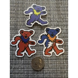 Grateful Dead / Jerry Garcia /Dead & Co. Dancing Bear & Bolt Bear Vinyl Stickers