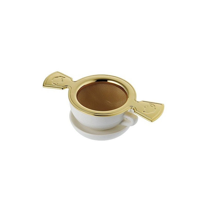 CASUAL PRODUCT 510601 Sunday Garden Tea Strainer, Por Gold