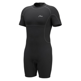 Hevto Wetsuit Men Shorty 2mm Neoprene Back Zip Short Wet Suit for Surfing Swimming SUP Snorkeling Diving (M2S-Black, 3XL)