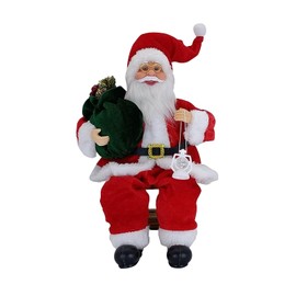 Enjoyaa Santa Claus Figurine,Christmas Decorations Santa Claus,Sitting Santa Statue,35cm Red Santa Claus Ornament Suitable for Christmas Party, Living Room,Tabletop Decoration,Kids Adult Gift