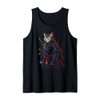 Samurai Cat Warrior Ninja With Dual Katanas Tank Top