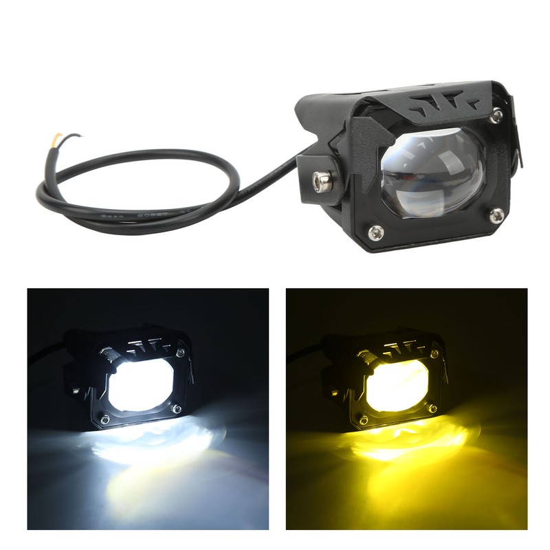 LED Electric Bike Light Aluminum Alloy High Brightness Bicolor Lens