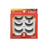 Laflare 3D Cashmere False Eyelashes 3 pcs Multipack, Ultra Soft,