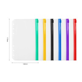 RF REENFAYA 24PCS A6 Size Waterproof PVC Pouch Circular Knitting Needle Pouches Zipper Folders 2 Three-Ring Binders for Round Knitting Needles Bag, Cable Knitting Needles Storage (Multicolor)