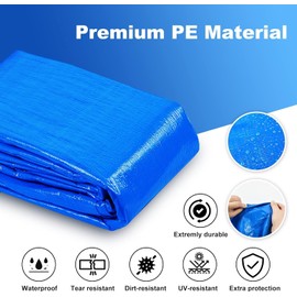 Round Pool Cover, Pool Cover, Diameter 220 cm, Pool Cover, Swimming Pool Cover, Tarpaulin Protective Tarpaulin for 183 cm Round Pools, Windproof, Rainproof, Dustproof