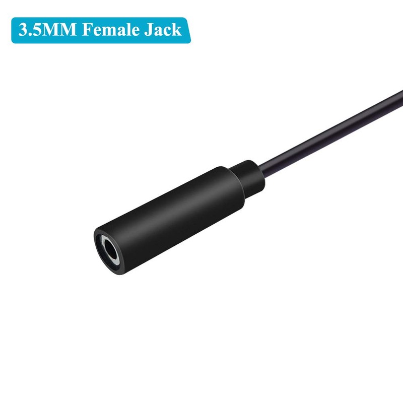 Fancasee 2-Pack 3.5mm 1/8" to Speaker Wire TRRS Stereo Female