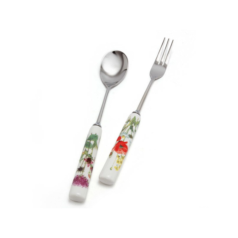 Golden Bell Wildflower Wrinkle Tablet (Large) + Ceramic Teaspoon/Tea Fork