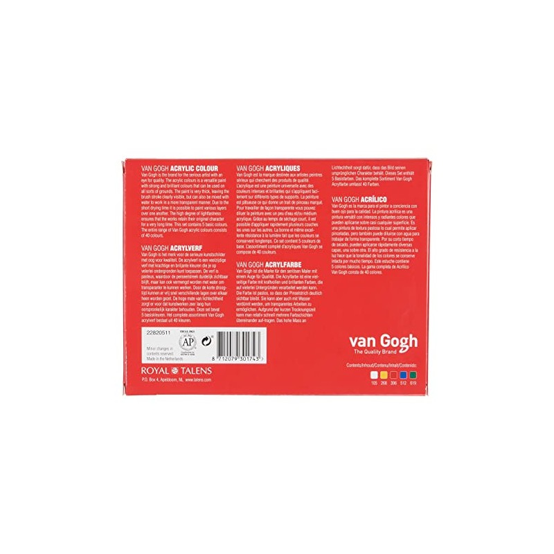 Van Gogh Acrylic colour starter set | 5 x 40