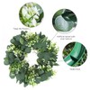 Home Hanging Artificial Plants Wreath Green Leaf Wreath Decoration for