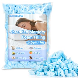 RAINFLOW Shredded Memory Foam Filling - 6.35oz Bean Bag Filler,Soft and Convenient Memory Foam Pillow Stuffing for Couch Pillow Cushion Dog Bed Arts Crafts