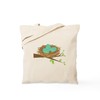 CafePress Robin's Nest Tote Bag Reusable Natural Beige Canvas Shopping