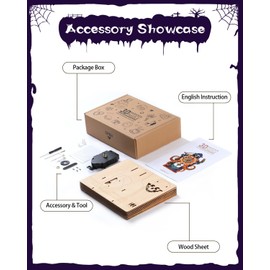 Rnfinewow 3D Wooden Puzzles for Adults, Octopus Sea Monster Clock DIY Set, Beginner 38 Pcs Wooden Puzzles, Creative Gift Ideas for Adults Teens, Home Decor