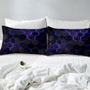 Black Navy Blue Honeycomb Duvet Cover Neon Hexagon Comforter Cover