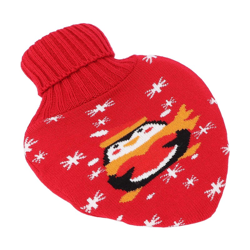 Hot Water Bottle Rubber Leakproof Relieve Pain Cute Knit Cover