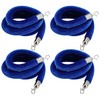JAPCHET 4 Pack 6.5 Feet Velvet Rope, Blue Velvet Stanchion