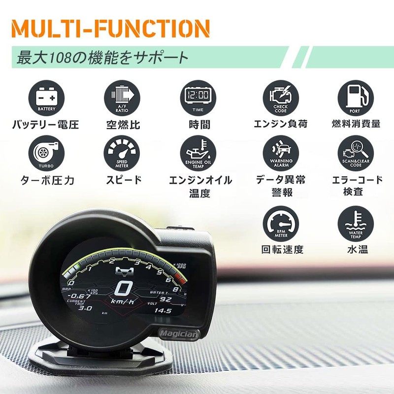 OBD2 Meter Magician F835 Witcher OBD English Version Car HUD
