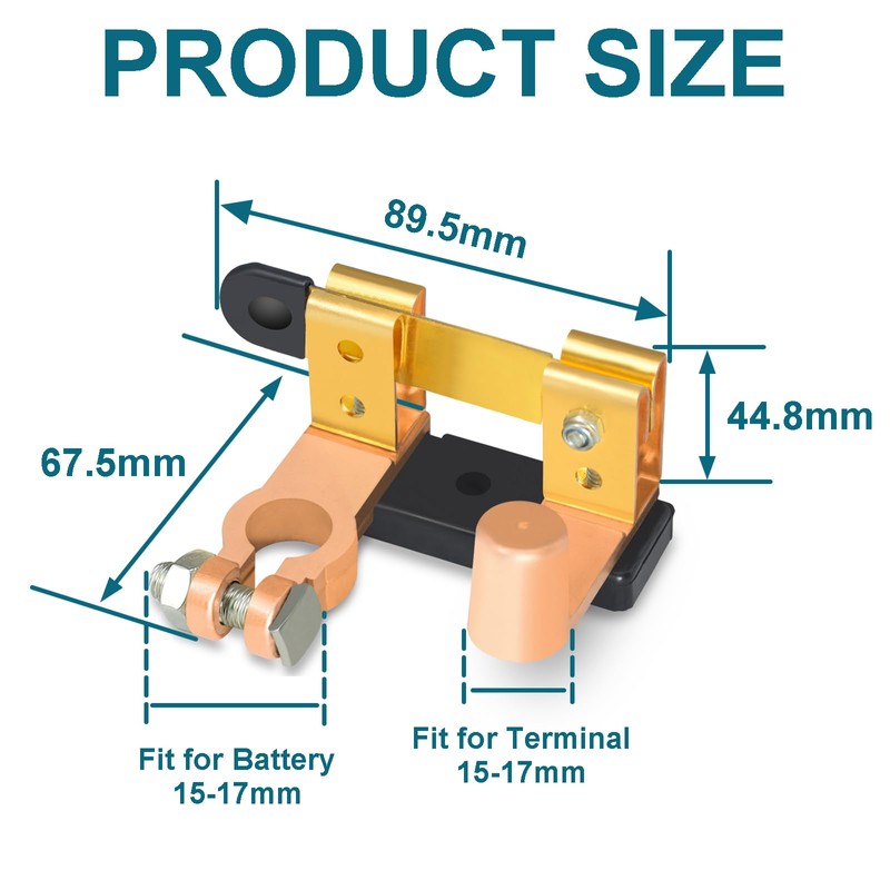 SDZONGES Battery Disconnect Switch, Battery Disconnect/Cut Off Switch 12v 24v,