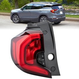 Clidr LED Tail Light Compatible with 2018-2021 GMC Terrain SLE SLT SL Outer Rear Brake Lamp Assembly Replaces for 84379497 Driver Side 【NOT Compatible with Terrain Denali Model】