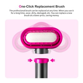 Pet Hair Dryer with Slicker Brush, HANMEI Professional 2 in 1 Pet Home Grooming Blower,Portable Dog Dryer for Small and Medium Dogs Cats