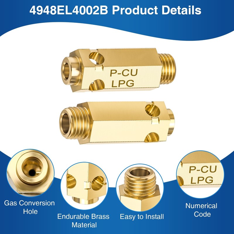 2PCS 4948EL4002B Dryer LP Gas Conversion Kit Replaces 383EEL3002D for