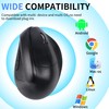Ergonomic Mouse, Wireless Bluetooth Vertical Mouse, 1600 DPI Optical Tracking