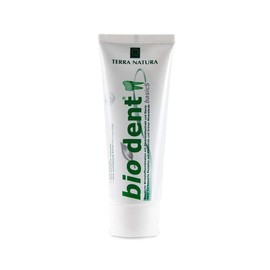 TERRA NATURA Bio Dent BasicS (6 x 75 ml) with Olive Leaf Extract, Chamomile and Stevia, Fluoride-Free, Homeopathi-Friendly Organic Toothpaste, Silica, Vegan, No Preservatives, Natural Cosmetics