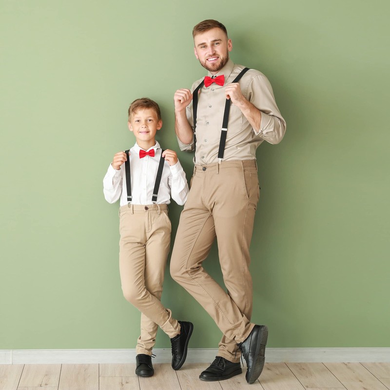 MASADA Father-son bow tie tied and adjustable length in matching