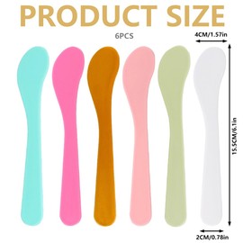 VAEIORP 6 spatole trucco colorate – utensili maschera PP riutilizzabili, viso e corpo