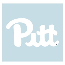 Pittsburgh (PA) Decal (WHITE PITT DECAL (3''4''6''12''18''), 6 in)