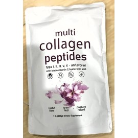 Unbranded (Pack of 2) Multi Collagen Peptides Powder 1 LB Hydrolyzed Protein Peptide