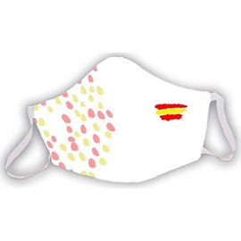 Reusable Mask White Flag Spain Dots Pattern Elegant Original Men Women Unisex