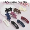 10Pcs Flat Hair Clips, FHDUSRYO Matte Flower Hair Claw Clips,