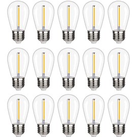 Bombillas LED de repuesto de plstico S14 con certificacin UL, equivalente a 10 W, no regulable, 2200 K, no irrompible y resistente al agua, bombillas 