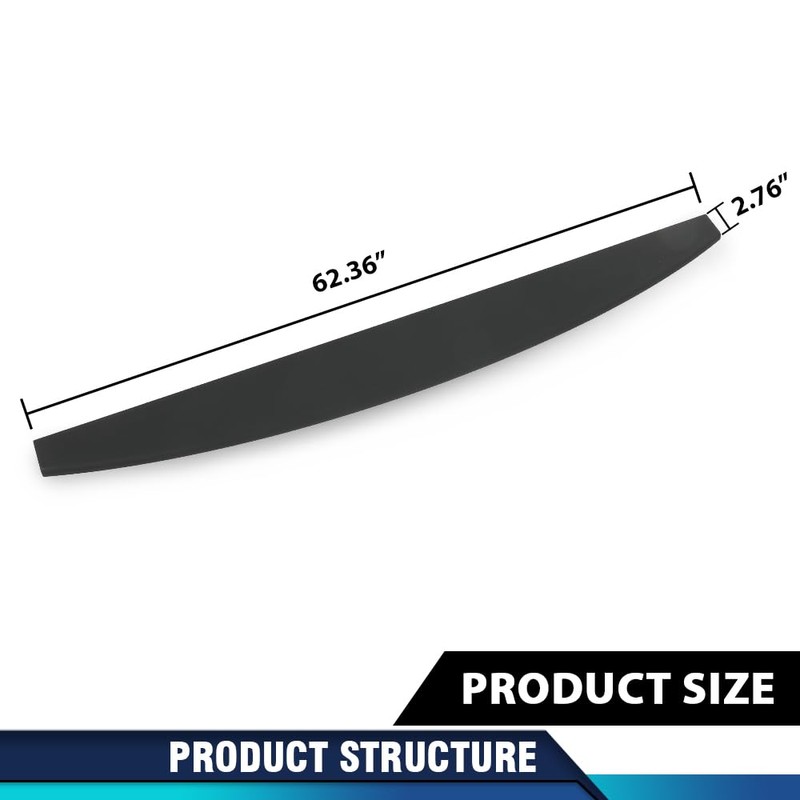 PIT66 1PC Tailgate Spoiler Cap Molding, Compatible with Dodge Ram