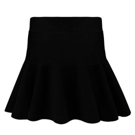 BROWNKNOT Toddler Girls Skirts Skorts Pleated Uniform Skirts Built in Shorts Stretchy Tennis Black Skort Athletic Flowy Skater Skirt for Girl, 5-6 Years
