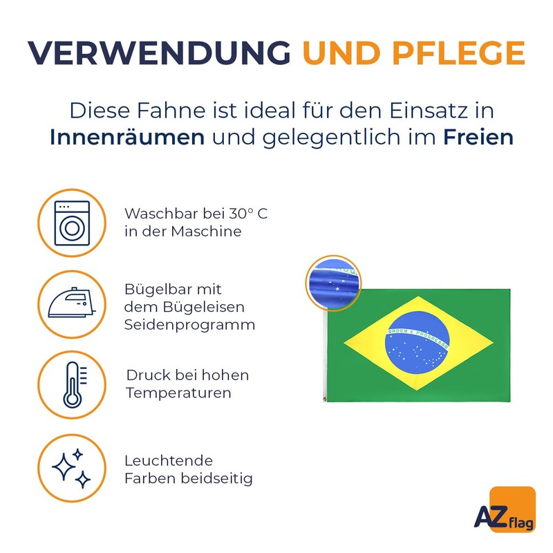 AZ FLAG - Brazil Flag - 150 x 90 cm